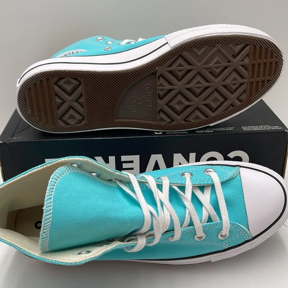 Converse WMNS A07570F CTAS LIFT HI TRIPLE CYAN/WHITE/BLACK A07570F Platforms